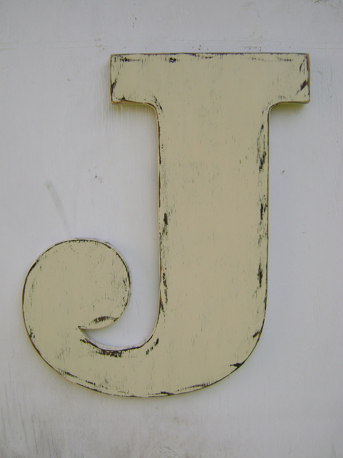 Large Wooden Letter J Shabby Chic Cottage Home Wedding ...